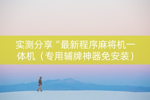 实测分享“最新程序麻将机一体机（专用辅牌神器免安装）