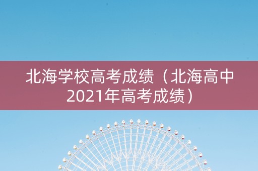 北海学校高考成绩（北海高中2021年高考成绩）