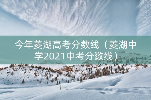 今年菱湖高考分数线（菱湖中学2021中考分数线）