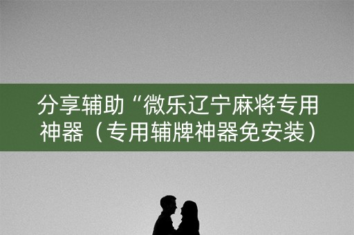 分享辅助“微乐辽宁麻将专用神器（专用辅牌神器免安装）