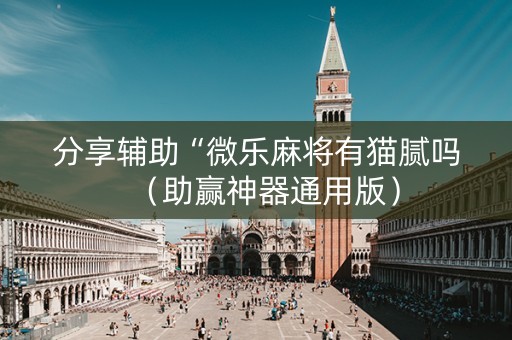分享辅助“微乐麻将有猫腻吗（助赢神器通用版）