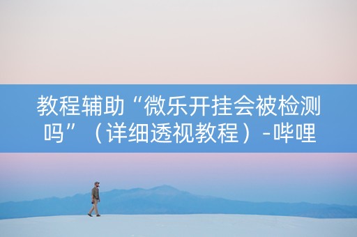 教程辅助“微乐开挂会被检测吗”（详细透视教程）-哔哩哔哩