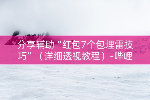 分享辅助“红包7个包埋雷技巧”（详细透视教程）-哔哩哔哩