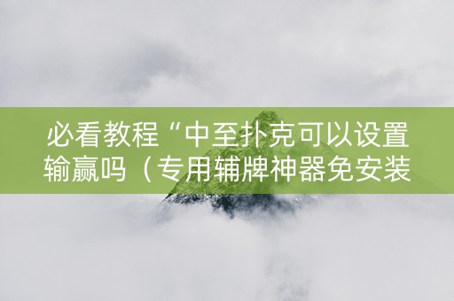 必看教程“中至扑克可以设置输赢吗（专用辅牌神器免安装）