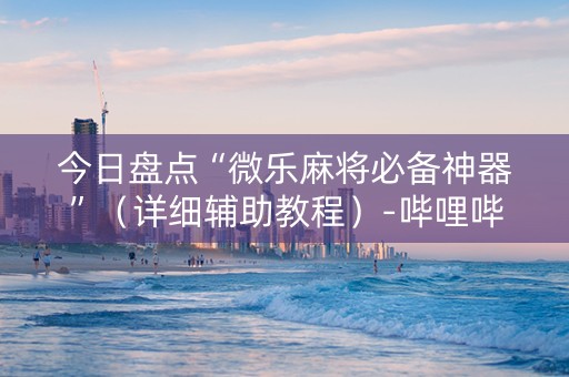 今日盘点“微乐麻将必备神器”（详细辅助教程）-哔哩哔哩