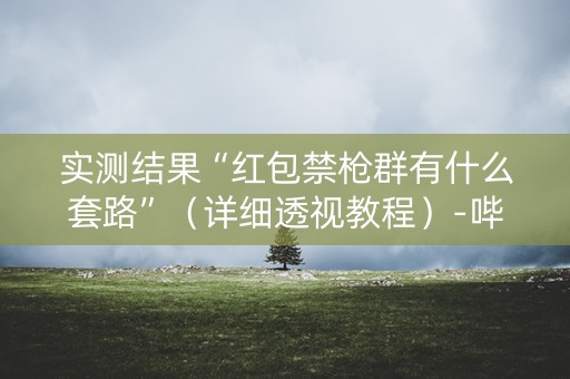 实测结果“红包禁枪群有什么套路”（详细透视教程）-哔哩哔哩
