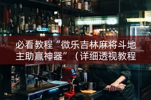 必看教程“微乐吉林麻将斗地主助赢神器”（详细透视教程）-哔哩哔哩