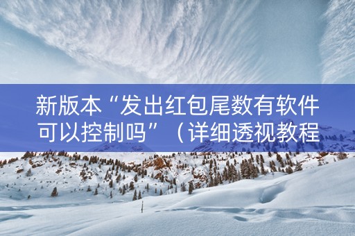 新版本“发出红包尾数有软件可以控制吗”（详细透视教程）-哔哩哔哩