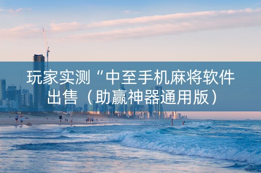 玩家实测“中至手机麻将软件出售（助赢神器通用版）