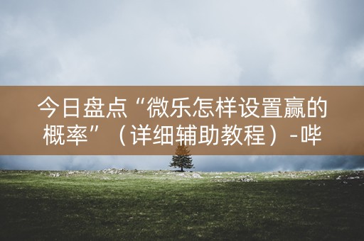 今日盘点“微乐怎样设置赢的概率”（详细辅助教程）-哔哩哔哩