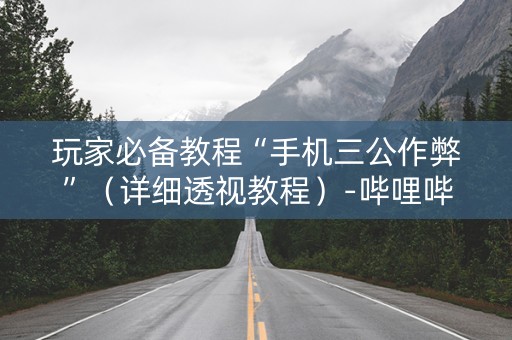 玩家必备教程“手机三公作弊”（详细透视教程）-哔哩哔哩
