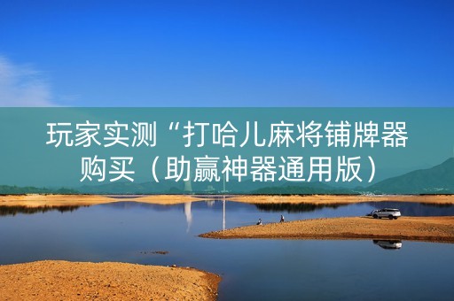 玩家实测“打哈儿麻将铺牌器购买（助赢神器通用版）