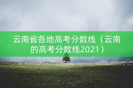 云南省各地高考分数线（云南的高考分数线2021）