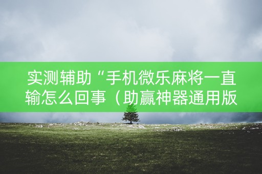 实测辅助“手机微乐麻将一直输怎么回事（助赢神器通用版）