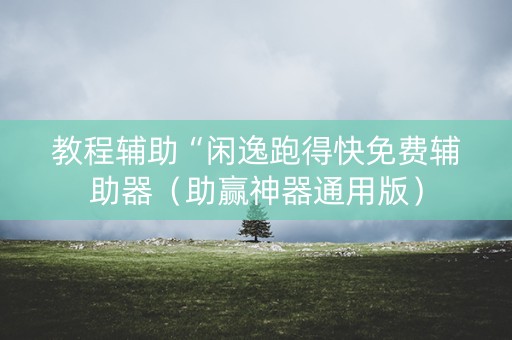 教程辅助“闲逸跑得快免费辅助器（助赢神器通用版）