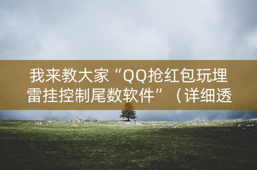 我来教大家“QQ抢红包玩埋雷挂控制尾数软件”（详细透视教程）-哔哩哔哩