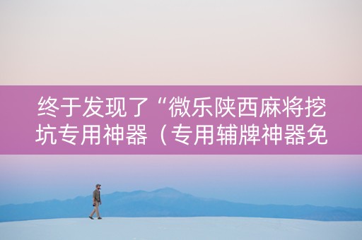 终于发现了“微乐陕西麻将挖坑专用神器（专用辅牌神器免安装）