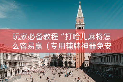 玩家必备教程“打哈儿麻将怎么容易赢（专用辅牌神器免安装）