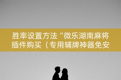 胜率设置方法“微乐湖南麻将插件购买（专用辅牌神器免安装）