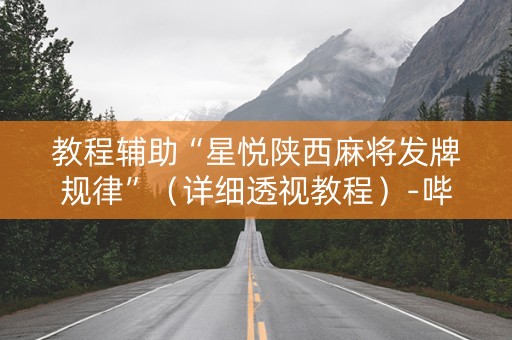 教程辅助“星悦陕西麻将发牌规律”（详细透视教程）-哔哩哔哩