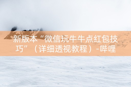 新版本“微信玩牛牛点红包技巧”（详细透视教程）-哔哩哔哩