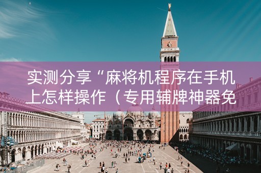 实测分享“麻将机程序在手机上怎样操作（专用辅牌神器免安装）