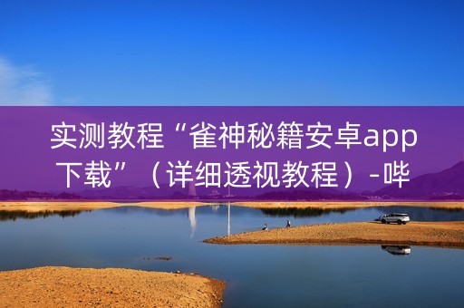 实测教程“雀神秘籍安卓app下载”（详细透视教程）-哔哩哔哩