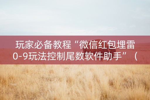 玩家必备教程“微信红包埋雷0-9玩法控制尾数软件助手”（详细透视教程）-哔哩哔哩