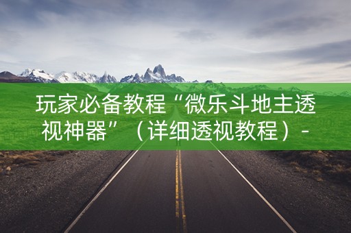 玩家必备教程“微乐斗地主透视神器”（详细透视教程）-哔哩哔哩