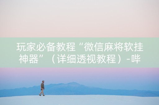 玩家必备教程“微信麻将软挂神器”（详细透视教程）-哔哩哔哩