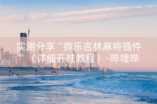 实测分享“微乐吉林麻将插件”（详细开挂教程）-哔哩哔哩