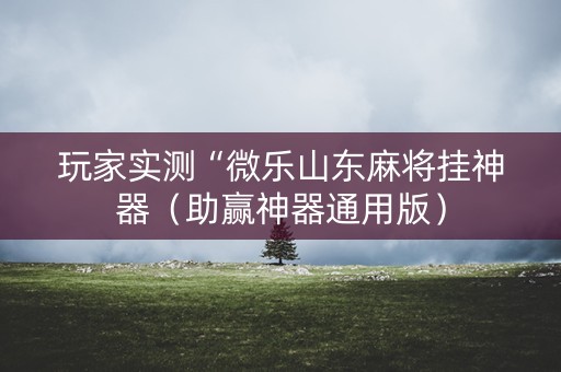 玩家实测“微乐山东麻将挂神器（助赢神器通用版）