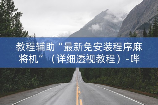 教程辅助“最新免安装程序麻将机”（详细透视教程）-哔哩哔哩
