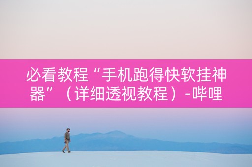 必看教程“手机跑得快软挂神器”（详细透视教程）-哔哩哔哩