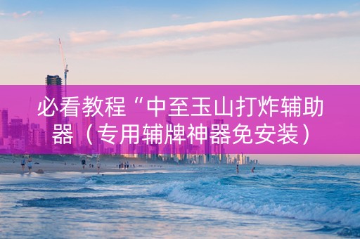 必看教程“中至玉山打炸辅助器（专用辅牌神器免安装）
