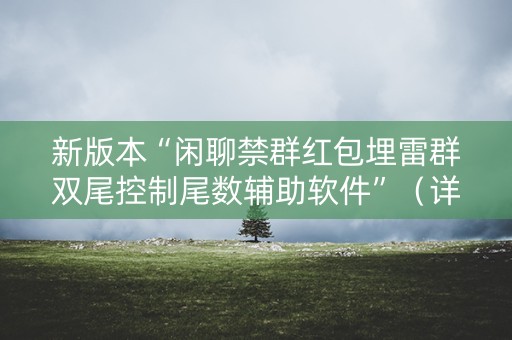新版本“闲聊禁群红包埋雷群双尾控制尾数辅助软件”（详细透视教程）-哔哩哔哩