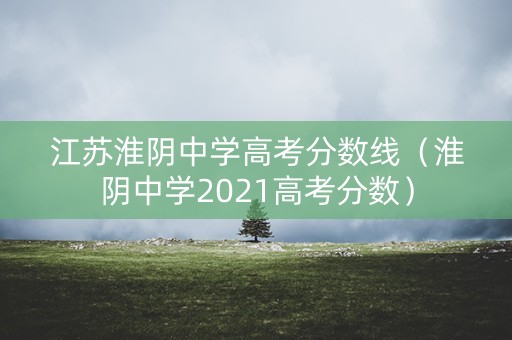 江苏淮阴中学高考分数线（淮阴中学2021高考分数）