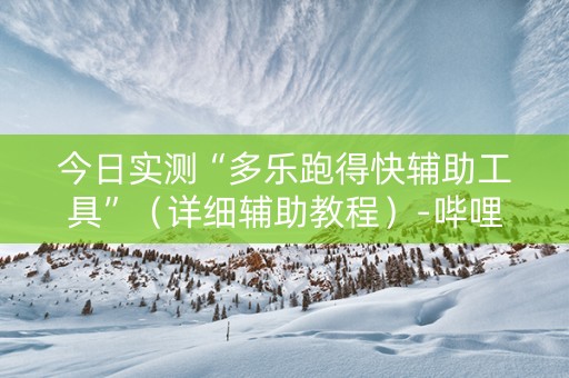 今日实测“多乐跑得快辅助工具”（详细辅助教程）-哔哩哔哩