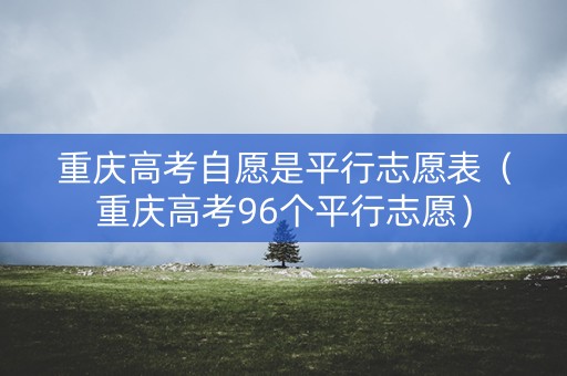 重庆高考自愿是平行志愿表（重庆高考96个平行志愿）