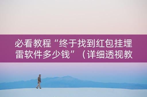 必看教程“终于找到红包挂埋雷软件多少钱”（详细透视教程）-哔哩哔哩