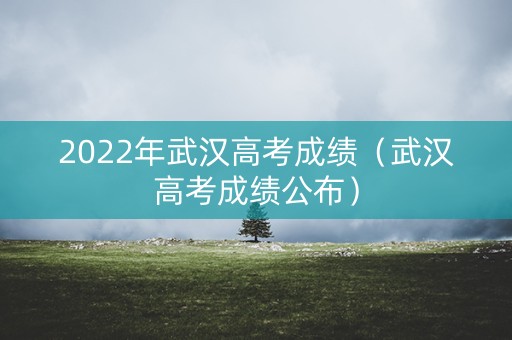 2022年武汉高考成绩（武汉高考成绩公布）