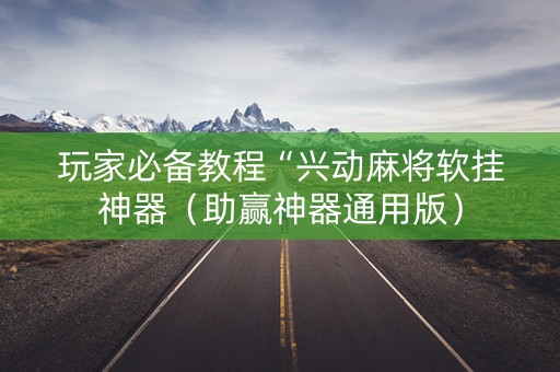 玩家必备教程“兴动麻将软挂神器（助赢神器通用版）