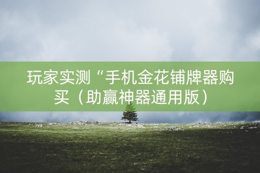 玩家实测“手机金花铺牌器购买（助赢神器通用版）