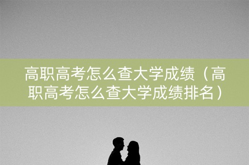 高职高考怎么查大学成绩（高职高考怎么查大学成绩排名）