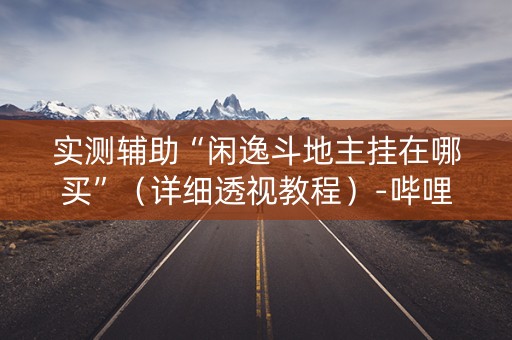 实测辅助“闲逸斗地主挂在哪买”（详细透视教程）-哔哩哔哩