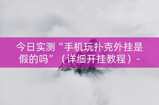 今日实测“手机玩扑克外挂是假的吗”（详细开挂教程）-哔哩哔哩