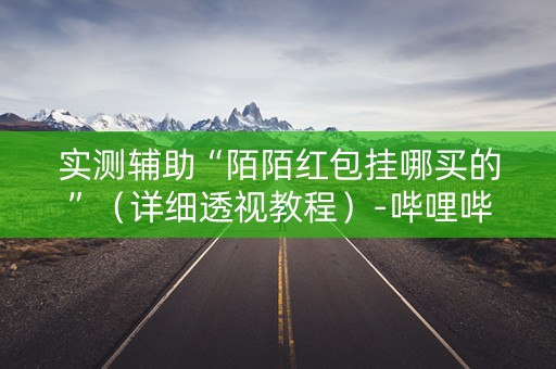 实测辅助“陌陌红包挂哪买的”（详细透视教程）-哔哩哔哩