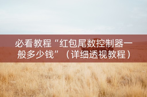 必看教程“红包尾数控制器一般多少钱”（详细透视教程）-哔哩哔哩