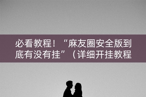 必看教程！“麻友圈安全版到底有没有挂”（详细开挂教程）-哔哩哔哩