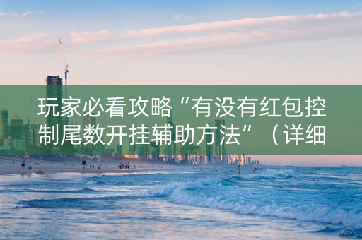 玩家必看攻略“有没有红包控制尾数开挂辅助方法”（详细透视教程）-哔哩哔哩